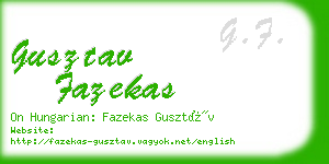 gusztav fazekas business card